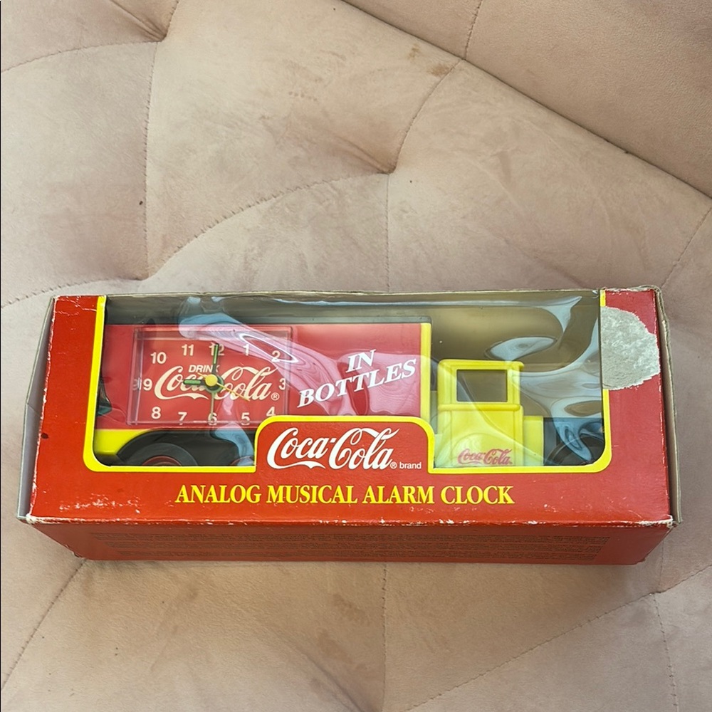 Coca-Cola Red and Yellow Musical Alarm Clock